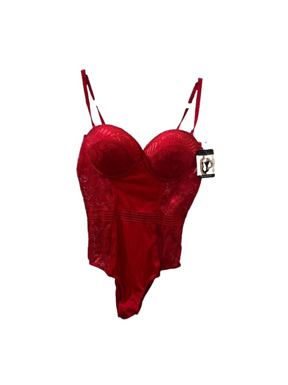 French Affair Push Up Bodysuit Lingerie Teddy In Red Size XL